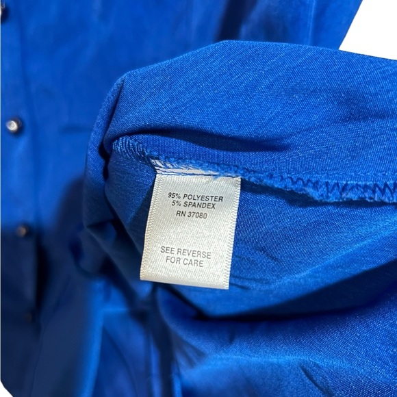 Cato Royal blue button down top women’s size 18/20 NWT - Picture 5 of 7
